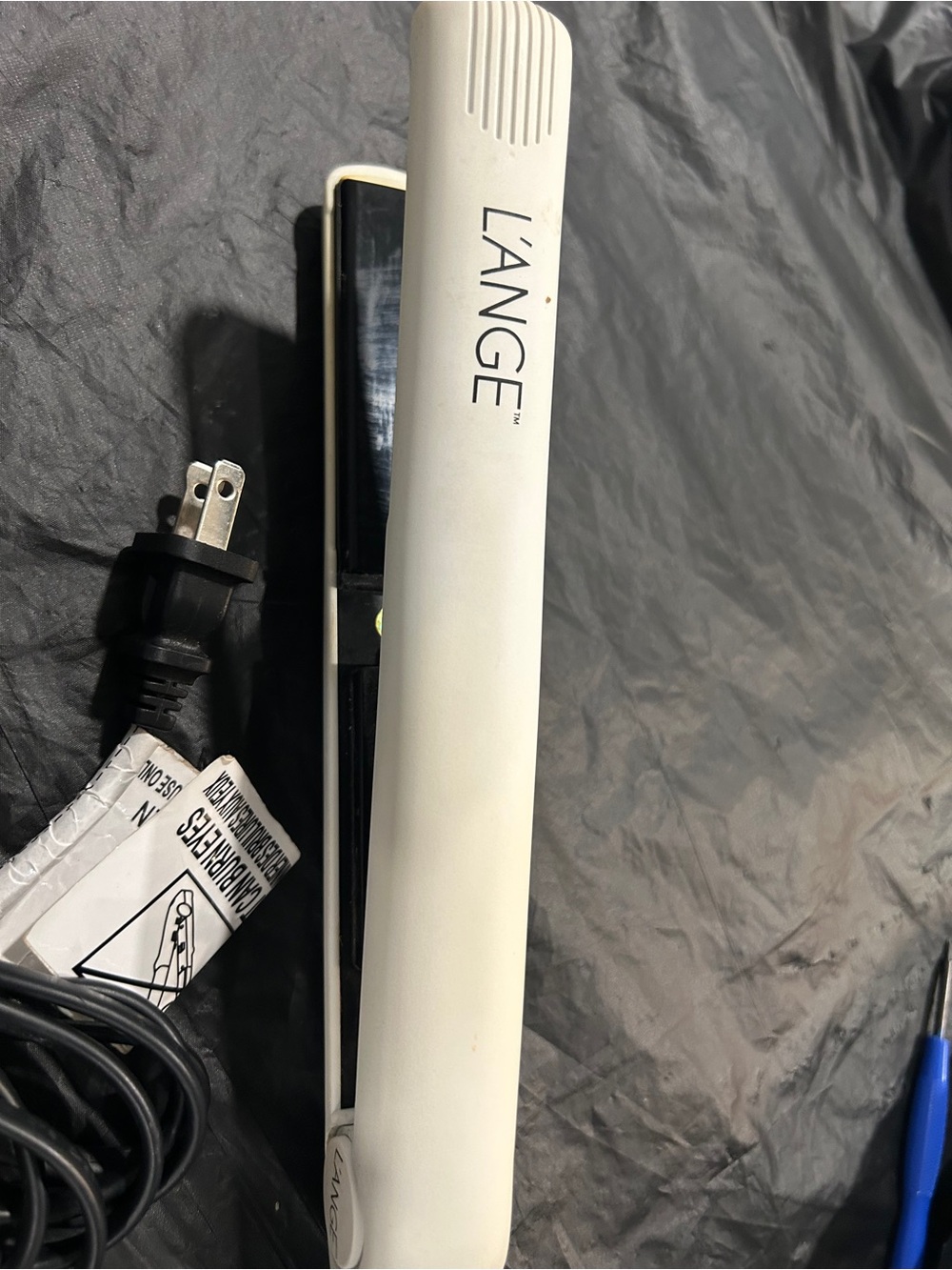 LANGE White and Black Ceramic Hair Flat Iron Hs035